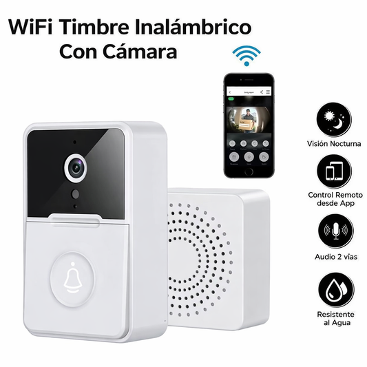 Timbre Inteligente WiFi con Cámara HD 360°